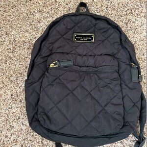 Marc Jacobs Quilted Nylon Black Backpack